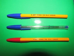 Penne BIC vintage anni 70/80 orange e cristal francesi con cappuccio chiuso . - Foto 1 di 11