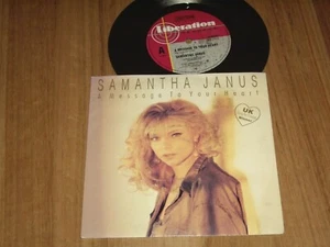SAMANTHA JANUS *RARE OZ  PROMO 7" 45 ' A MESSAGE TO YOUR HEART ' 1991 VGC+ - Picture 1 of 2
