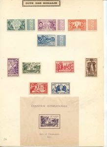 3 Planches completes de timbres Cote des Somalis differentes époques - Imagen 1 de 3
