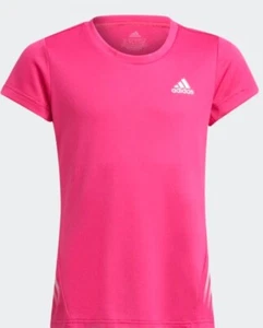 Adidas genuine Aeroready 3-stripes junior girls t-shirt (13-14y) - Picture 1 of 5