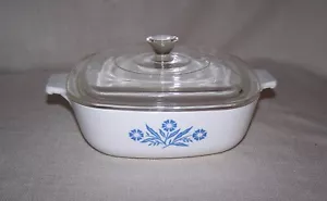 Cazuela vintage Corning Ware azul aciano P-4-B 1 1/2 cuartos con tapa de vidrio - Imagen 1 de 5