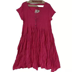 PRIVATSACHEN cooles Kleid Ecokattun Gr. 44-46-48 (2) A-Linie NÄHCAFE metoo pink - Bild 1 von 3