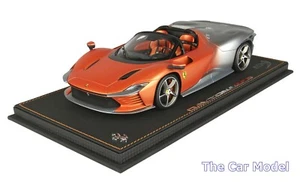 BBR Ferrari Daytona SP3 Icona Metallic Silver and Orange - Limited 99 pcs 1/18 - Picture 1 of 5