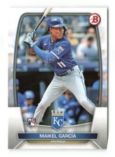 2023 Bowman Maikel Garcia #44  RC Kansas City Royals Baseball Card