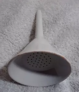 CoorsTek Porcelain Hirsch Funnel 78 mm/ 3'' Fixed Perforated Plate tapered Stem - Picture 1 of 5