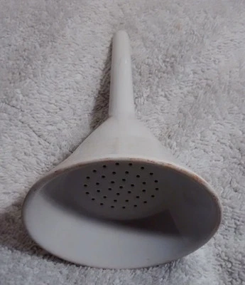 CoorsTek Porcelain Hirsch Funnel 78 mm/ 3'' Fixed Perforated Plate tapered Stem  - Image 1 of 4