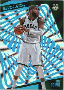 2015-16 Panini Revolution Sunburst Bucks Basketball Card #37 Greg Monroe /75