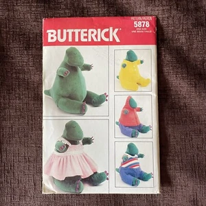 Butterick Dinosaur And Clothes Pattern 5878 Size 17" tall UNCUT NEW Vintage - Picture 1 of 3