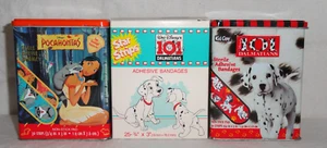 3 Kid Care Disney Adhesive Bandages ~ Two 101 Dalmatians Pocahontas ~ 2 Tin Box - Picture 1 of 6