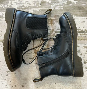 Doc DR Martens Kids HARPER J Black Lace Up Boots Shoes US Kids 13 UK 12 EUR 31 - Picture 1 of 7