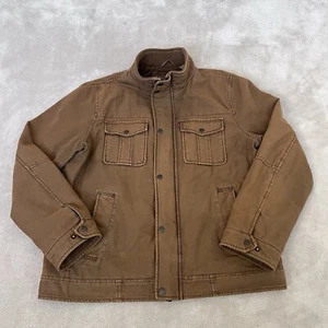 Chaqueta Levi's Hombre Abrigo Tostado Medio Acolchado Y2K Ropa de Trabajo - Imagen 1 de 10