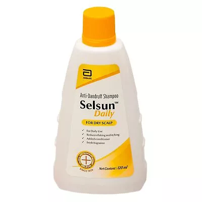 2X Selsun Daily Anti-Dandruff Shampoo for Dry Scalp 120 ml Each Pack Of 2 - Image 1 of 4