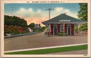 RIDGECREST, Carolina del Norte Postal "RAILROAD STATION" Depósito de Tren / Lino 1947 - Imagen 1 de 2