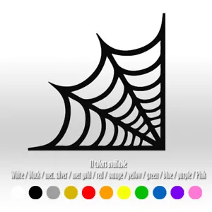 2pcs 6" Spider web Corner cobweb halloween Diecut Car Window Vinyl Decal sticker - Picture 1 of 16