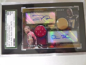 Bowman 2008 oro esterlina doble reliquia radiocontrol autógrafo Donnie Avery Thomas SGC 10 - Imagen 1 de 1