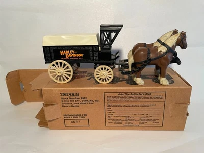 ERTL Harley Davidson Motocicletas Carro Dibujado por Caballos Die-Cast Bank con Caja Foto 1 de 2