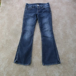 Silver Frances Flare Jeans Women's 28x31 Blue Denim Pants stretch - Picture 1 of 12