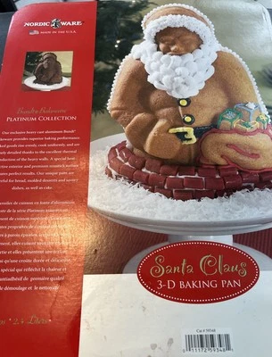 Sartén para pasteles 3D vintage de Navidad de Papá Noel mercancía nórdica NUEVO Foto 1 de 4