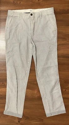 Chino novia a rayas azul y blanco Gap para mujer talla 8 Foto 1 de 4