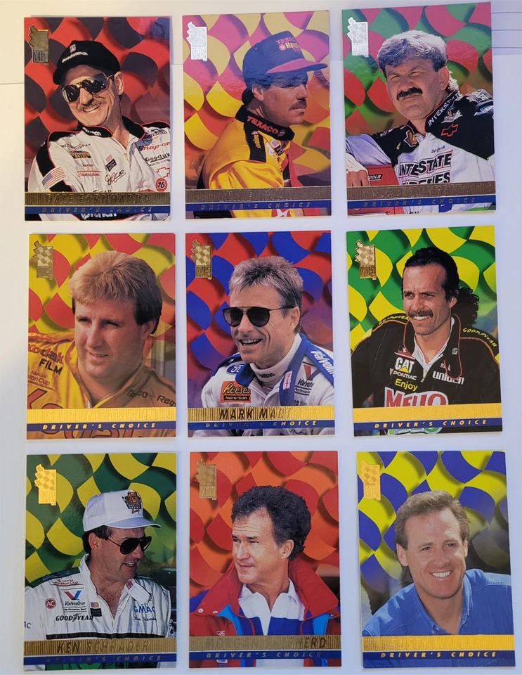 1994 Press Pass VIP Driver’s Choice Racing Insert 9 Card Set Earnhardt # DC 1-9 - Image 1 of 1
