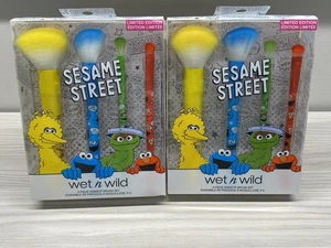 Sesamstraße Wet & Wild 4-teiliges ultraweiches veganes Make-up Pinsel Set (Konvolut) - Bild 1 von 6