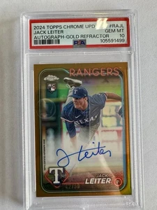 2024 Topps Chrome Aggiornamento Jack Conduttore Oro Rifrattore RC Auto /50 PSA 10 - Foto 1 di 2