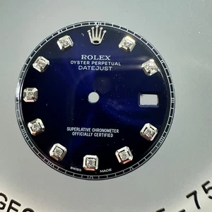 Rolex Zifferblatt für Datejust 36mm Ref: 16014, 16200, 16234 Blue Soleil Diamanten - Bild 1 von 4