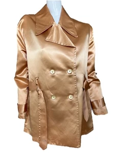 VINTAGE Eleven USA Jacket Gold/yellowish coat/jacket- SUPER CUTE! 90s Y2K - Picture 1 of 20