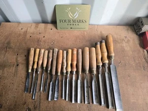16x Wood Carving Chisels And Gouges Job Lot Addis Ward Marples Shipwright Joiner - Picture 1 of 21