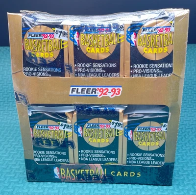 Fleer 1992-93 NBA баскетбол серии 1 Jumbo в заводской упаковке коробка 24Ct. - Изображение 1 из 4