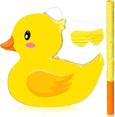 Duck Piñata Birthday Party Supplies Piñata with Yellow Blindfold for Party Favor - Image 1 of 4