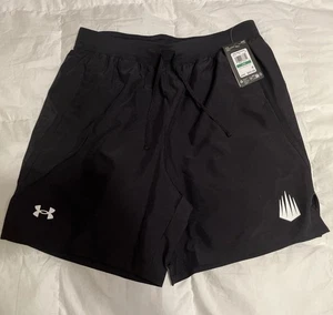 Mens Black IMG Academy Under Armour Woven Fitted Training Shorts Large Brand New - Picture 1 of 5