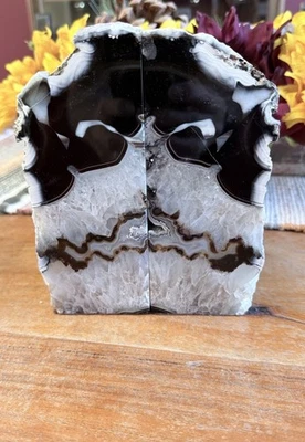 Beautiful Agate Bookends Set Of Two Rocks Pair - Image 1 of 4