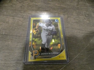 2025 Bowman Chrome Sapphire Andrew McCutchen Yellow /75 Pittsburgh Pirates - Bild 1 von 4