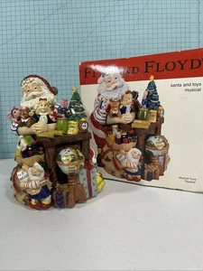 Music box vintage FITZ & LFLOYD BABBO NATALE e giocattoli suona Toyland - Foto 1 di 8