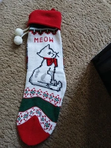 Miau Katze Weihnachtsstrumpf - Bild 1 von 4
