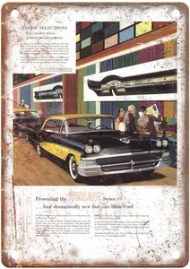 Ford Fairlane 1958 vintage publicidad de automóviles aspecto retro letrero de metal AN1747 - Imagen 1 de 2