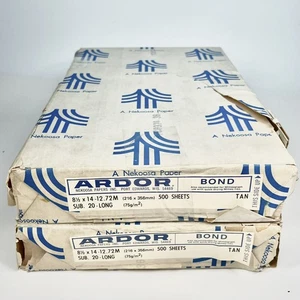 Kopier- & Offsetdruckpapier 8,5 x 14 Zoll hellbraun 19 Pfund Nekoosa Ardor Bond 500 Blatt x2 - Bild 1 von 4