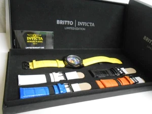 BRITTO INVICTA 43mm Limited Edition #50/1000 Quartz Leather Watch #32405 - Picture 1 of 13