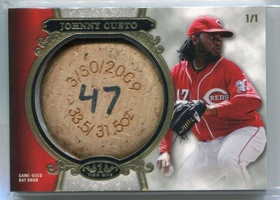 2013 Topps Tier One Bat Knobs JCT Johnny Cueto Bat Knob 1/1 - Image 1 of 2