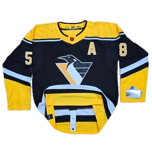 NEW Adidas Kris Letang 58 Pittsburgh Penguins Reverse Retro 2.0 NHL Jersey Sz 54 - Picture 1 of 11