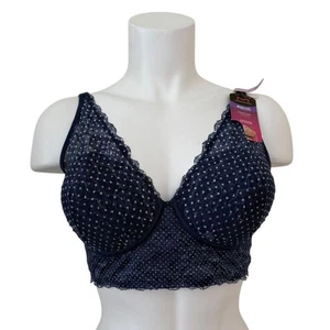 Maidenform Navy Casual Comfort Wireless Lined Convertible Bralette size 38D NWT - Picture 1 of 6