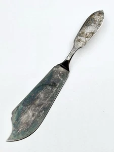 Antique Sweden 830 Silver FIN 830 S HANDSMIDE Engraved Handle Fish Serving Knife - Picture 1 of 8