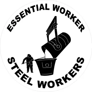 Essential Worker Steel Workers Decal - Foto 1 di 1
