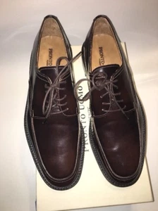Pronto Uomo 9D Men's Brown Dress Shoes Tuxedo Formal Shoes - Picture 1 of 9