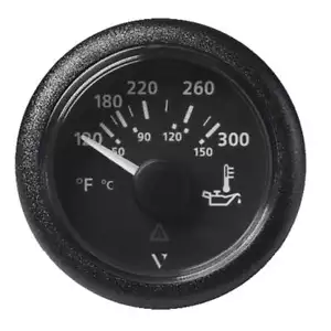 Veratron 52MM (2-1/16") ViewLine Oil Temperature Gauge 120-300F - Black Dial Bez - Picture 1 of 1