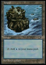 X4 Island (A) Tempest Played MTG Magic DNA GAMES