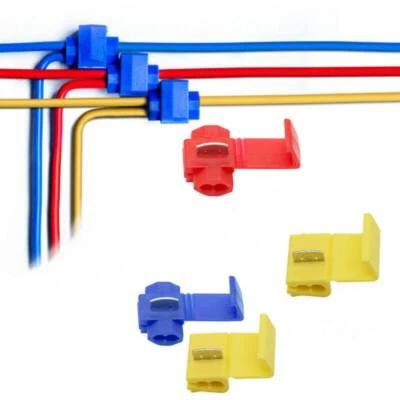 50/100PCS T-Taps Electric Wire Cable Crimp Connectors Quick Splice Terminals Kit - Image 1 of 4