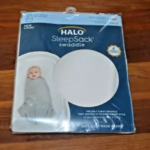HALO Sleepsack Swaddle NB to Three Months 3 Way Adjustable Cotton Off White - Picture 1 of 3
