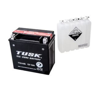 Tusk Tec-Core Battery with Acid TTX14BS Maintenance-Free TTX14BS